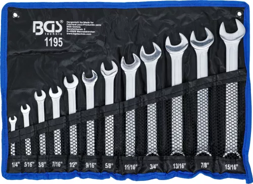 BGS technic 12 részes csillag-villás kulcs készlet, 1/4"-15/16" (BGS 1195)
