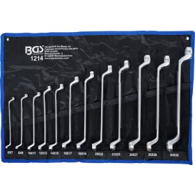   BGS technic Csillagkulcskészlet, mélyen hajlított, 12 szögű, CrV acél, 6–32 mm, 12 részes (BGS 1214)