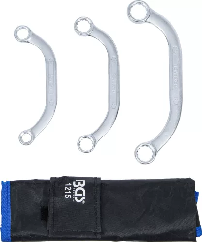 BGS technic Önindítókulcs készlet, hajlított csillagkulcsok, 10 × 13–17 × 19 mm, CrV, 3 részes (BGS 1215)