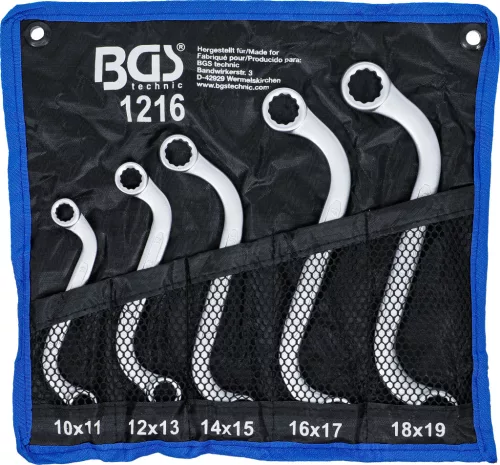 BGS technic 5 részes S-profilú csillagkulcs készlet 10x11 - 18x19 mm (BGS 1216)
