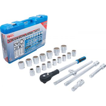   BGS technic Dugókulcs készlet 3/4", 21 db-os, /12 szögű/ (BGS 1223)