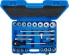 BGS technic Dugókulcs készlet 3/4", 21 db-os, /12 szögű/ (BGS 1223)
