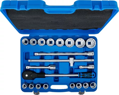 BGS technic Dugókulcs készlet 3/4", 21 db-os, /12 szögű/ (BGS 1223)
