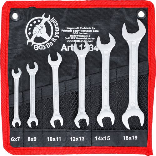 BGS DIY 6 darabos villáskulcs készlet, 6x7-17x19 mm (BGS 1234)