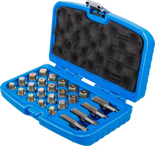 BGS technic 64 részes olajleeresztő csavar menetjavító készlet (BGS 126)