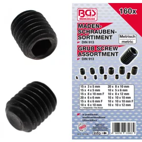 BGS technic 160 részes hernyócsavar készlet (BGS 14135)