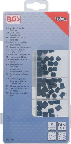 BGS technic Hernyócsavar készlet | Coll méretek | 160 darabos (BGS 14136)