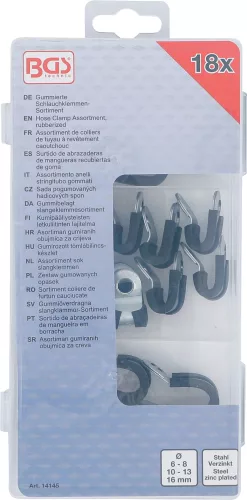 BGS technic 18 részes gumibetétes csőbilincs készlet (BGS 14145)
