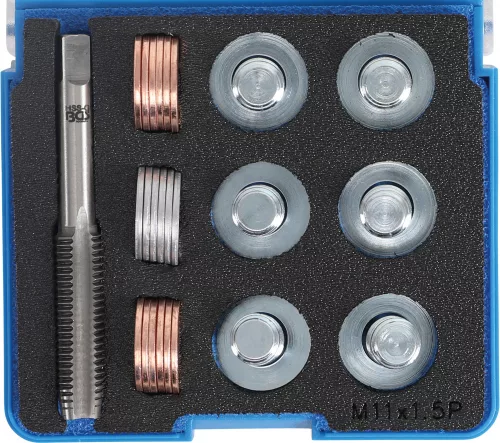 BGS technic Olajleeresztő csavar menetjavító készlet, M11x1.5 (BGS 153)