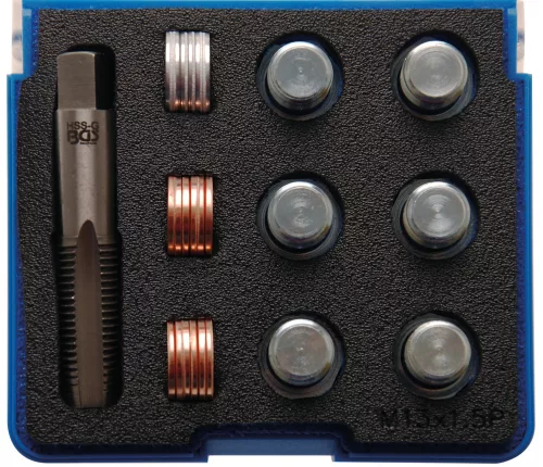 BGS technic Olajleeresztő csavar menetjavító készlet, M13x1.5 (BGS 156)