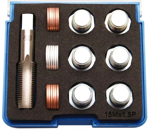BGS technic Olajleeresztő csavar menetjavító készlet, M15x1.5 (BGS 157)