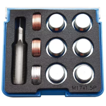   BGS technic Olajleeresztő csavar menetjavító készlet, M17x1.5 (BGS 158)
