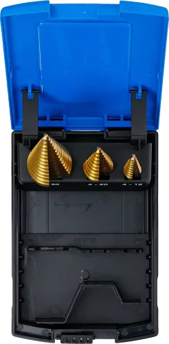 BGS technic 3 részes kúpos lépcsősfúró készlet, 4-30mm, titán bevonatú (BGS 1624)