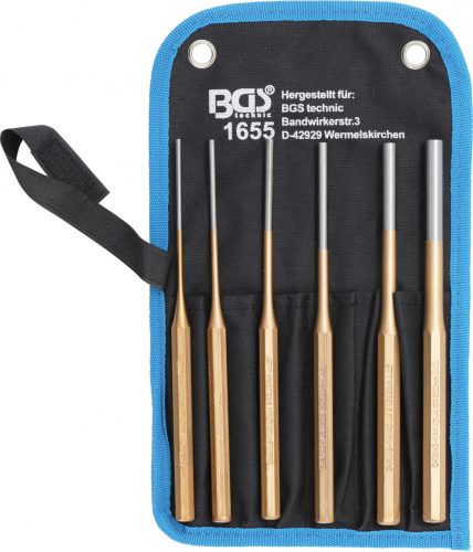 BGS technic 6 részes csapszegkiütő készlet , 2.5-8mm, 200mm hosszú (BGS 1655)