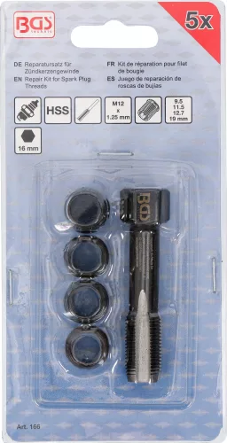 BGS technic Gyújtógyertya menetjavító készlet M12x1.25 (BGS 166)
