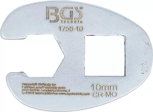 BGS technic 3/8" hollander kulcs fej, 10 mm (BGS 1756-10)