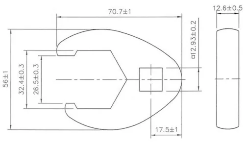 BGS technic 1/2" hollander kulcs fej, 32 mm (BGS 1757-32)