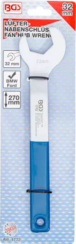 BGS technic 32mm-es kuplungrögzítő kulcs, kihajlított, BMW, Ford-hoz (BGS 1772)