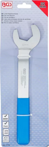 BGS technic 32mm-es kuplungrögzítő kulcs, kihajlított, BMW, Ford-hoz (BGS 1772)