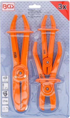 BGS technic 3 részes csőbilincs fogó készlet , 155-250mm, műanyag (BGS 1815)
