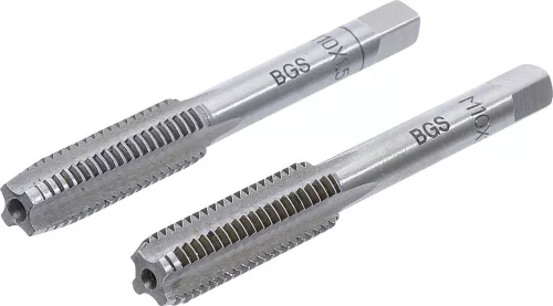 BGS technic 2 részes menetfúró szár készlet, M10x1.5, előfúró és fő menetfúró (BGS 1900-M10X1.5-B)