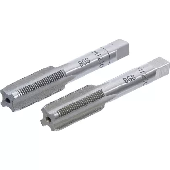   BGS technic 2 részes menetfúró szár készlet, M12x1.0, előfúró és fő menetfúró (BGS 1900-M12X1.0-B)