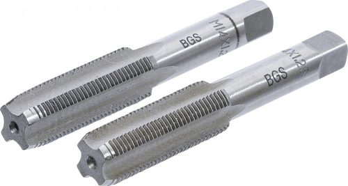 BGS technic 2 részes menetfúró szár készlet, M14x1.25, előfúró és fő menetfúró (BGS 1900-M14X1.25-B)