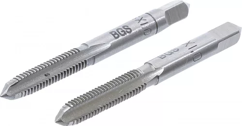 BGS technic 2 részes menetfúró szár készlet, M6x1.0, előfúró és fő menetfúró (BGS 1900-M6X1.0-B)