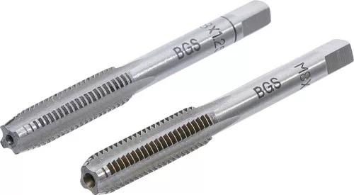 BGS technic 2 részes menetfúró szár készlet, M8x1.25, előfúró és fő menetfúró (BGS 1900-M8X1.25-B)