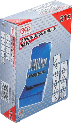 BGS technic 21 részes menetfúró készlet HSS, M3-M12 (BGS 1924)