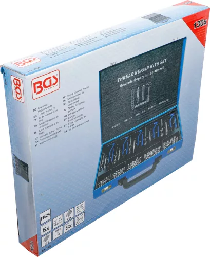 BGS technic 130 részes menetjavító készlet M5-M12 (BGS 1950)