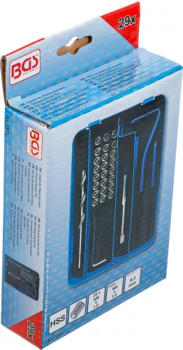 BGS technic 29 részes menetjavító készlet M6x1 (BGS 1953)