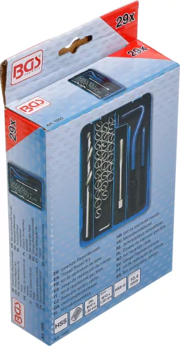 BGS technic 29 részes menetjavító készlet M10x1,5 (BGS 1955)