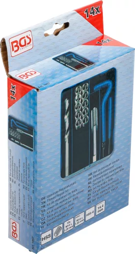 BGS technic 14 részes menetjavító készlet M14x1,25 (BGS 1957)