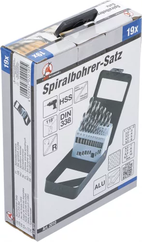 BGS DIY 19 részes HSS spirálfúró készlet 1-10 mm (BGS 2010)