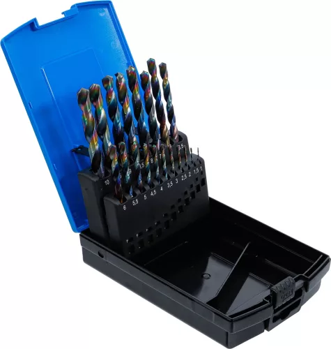 BGS technic 19 részes HSS spirálfúró készlet 1-10mm, kobalt bevonatú (BGS 2014)