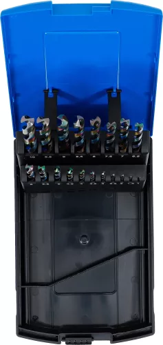 BGS technic 19 részes HSS spirálfúró készlet 1-10mm, kobalt bevonatú (BGS 2014)