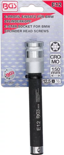 BGS technic E-profilú toldat BMW hengerfejhez 1/2" E12x150mm (BGS 2020)