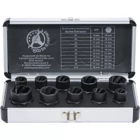  BGS DIY 10 részes elnyalt csavar kitekerő készlet, 9-19mm, 3/8" (BGS 20210)