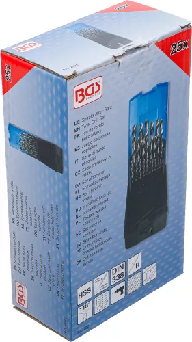 BGS technic 26 részes HSS spirálfúró készlet 1-13mm (BGS 2021)