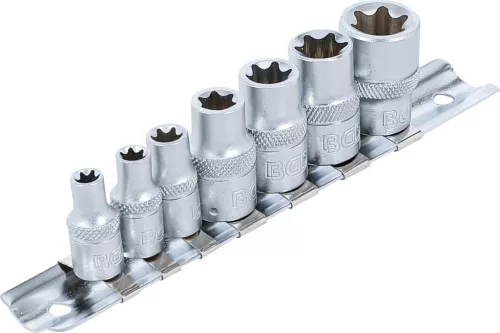BGS technic 7 részes E-Torx dugókulcs fej készlet 1/4"-3/8" (BGS 2027)