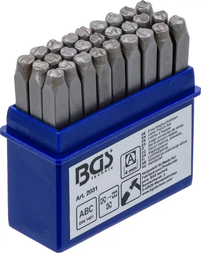 BGS technic Betűbeütő készlet, 4mm (BGS 2031)