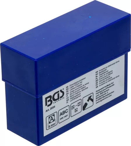 BGS technic Betűbeütő készlet, 8mm (BGS 2034)