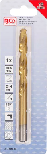 BGS technic Titán bevonatú, HSS-G fúrószár, 10.0 mm (BGS 2040-10)