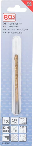 BGS technic Titán bevonatú, HSS-G fúrószár, 5.5 mm (BGS 2040-5.5)