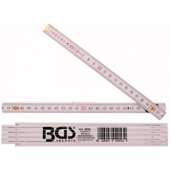  BGS technic Fa ősszehajtható mérőléc (colostok), 2m (BGS 2053)