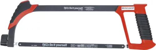 BGS DIY Acél fémfűrész keret, 300 mm-es fűrészlappal, gumírozott fogóval (BGS 2065)