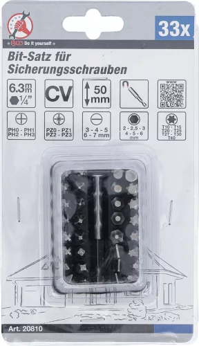 BGS DIY bitfej készlet 33 részes, 50 mm-es (BGS 20810)