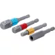 BGS DIY Adapterkészlet fúrógépekhez | színes | Külső hatszögletű kulcsnyílású hajtás 6,3 mm (1/4") | 6,3 mm (1/4"), 10 mm (3/8"), 12,5 mm (1/2"), Belső hatszögletű 6,3 mm (1/4") | 4 darabos (20814)