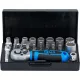 BGS technic 28 részes "Gear Lock" dugókulcs készlet 1/4" (BGS 2143)